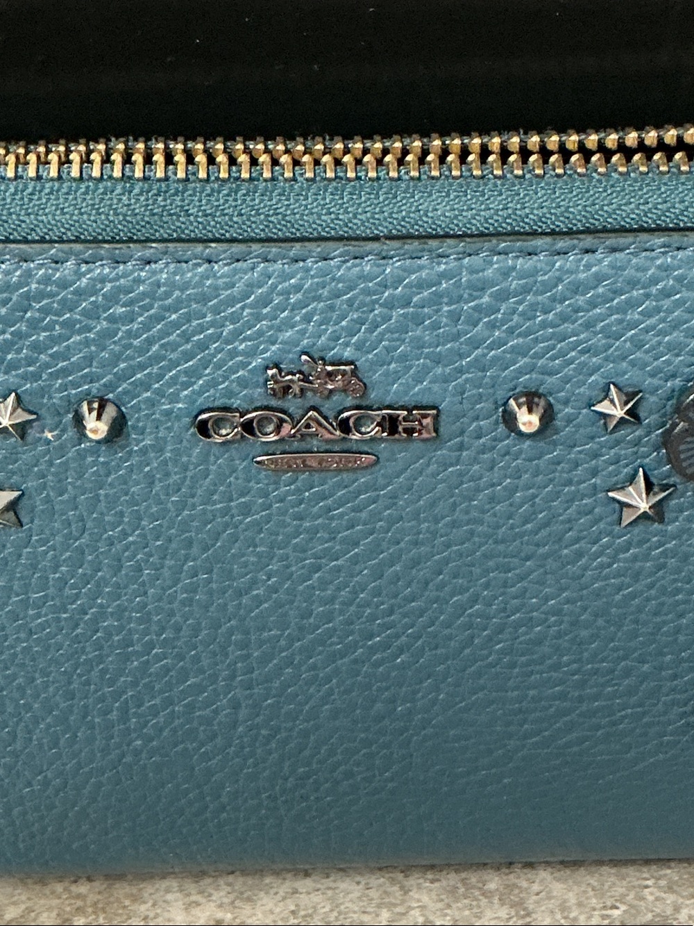Coach Floral Willow Applique Zip-Around Wallet - Picture 2 of 9